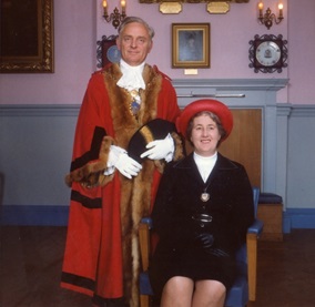 The Town Mayor and Mayoress in 1979