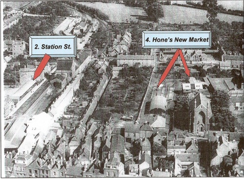 2. Station Street & 4. Hone’s 1927 market