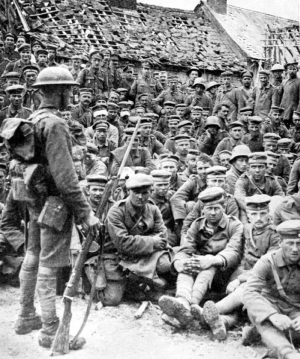 German Prisoners under guard