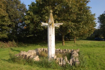 The signpost at Teddington Hands