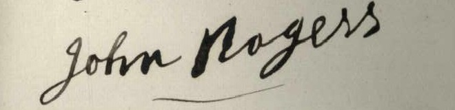 John’s signature on the letter to Mr Müller