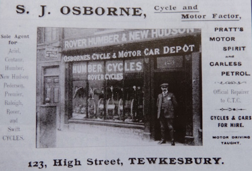 Osborne outside his shop in 1903, 123 High Street<br><sub>(Jack Wilkins Collection)</sub>