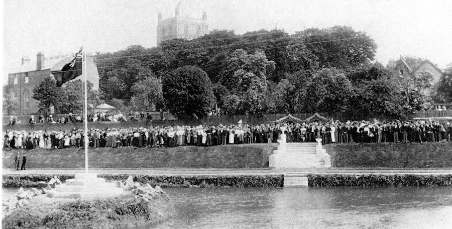 Photo 1: purporting to be of the opening of the Victoria Pleasure Gardens (Burd)